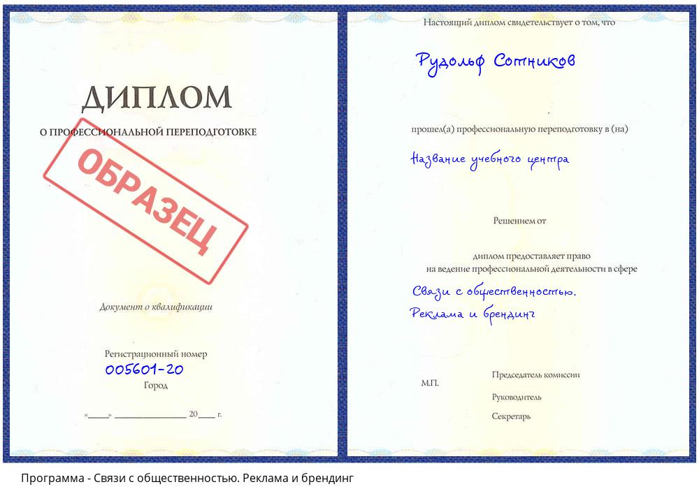 Связи с общественностью. Реклама и брендинг Кунгур